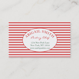 Preppy Red en Stripes, aangepast Visitekaartje