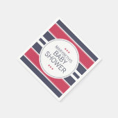 Preppy Red, White en Blue Baby shower Napkins Servet (Hoek)