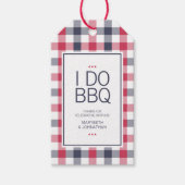 Preppy Red White en Blue Pset BBQ Dank u Cadeaulabel (Voorkant)