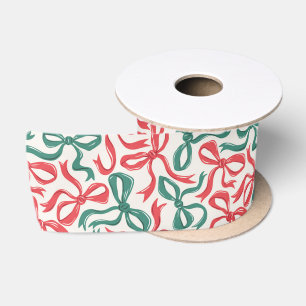 Preppy Ribbon Bows Kerst Rood Groen Lint