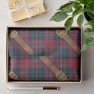 Preppy rode kerst plaid met gespen tissuepapier