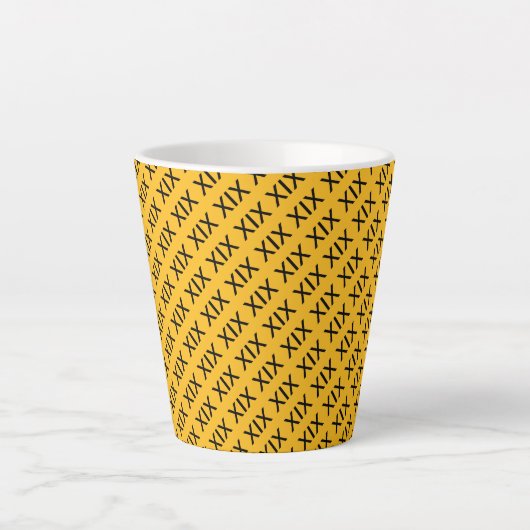 Preppy Roman Numeral XIX 19th Amendment Suffrage Latte Mok (Voorkant)