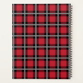 Preppy rood raster check ontwerp planner (Achterkant)