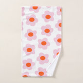 Preppy rose rouge hippie Motif (Serviette à main)