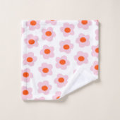 Preppy rose rouge hippie Motif (Gant de toilette)