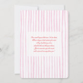 Preppy rose rouge Wavy Baby shower Invitation fill (Dos)