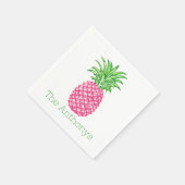 Preppy Roze Ananas Persoonlijk  Servet (Hoek)