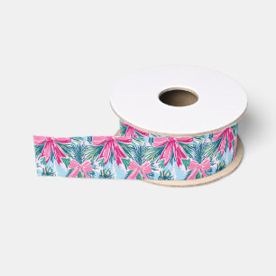 Preppy Roze Bogen en Garland Kerstmis Grosgrain Lint