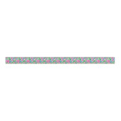 Preppy Roze Bogen en Garland Kerstmis Grosgrain Lint (Voorkant)