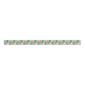 Preppy Roze Bogen en Garland Kerstmis Grosgrain Lint (Voorkant)