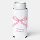 Preppy Roze Bow Coquette Bachelorette Party Favor (Seltzer Voorkant)