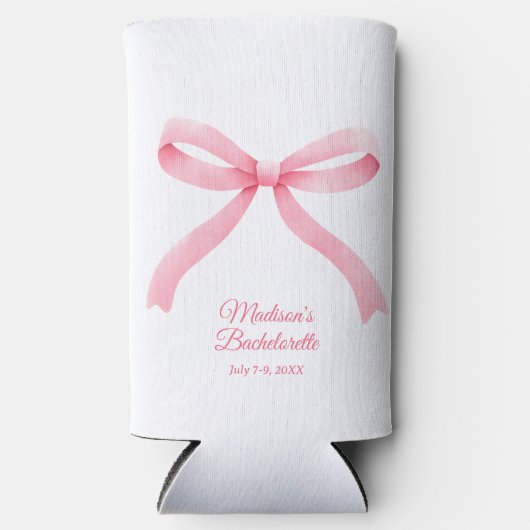 Preppy Roze Bow Coquette Bachelorette Party Favor (Voorkant)