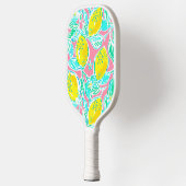 Preppy roze citroen patroon pickleball paddle (Links)
