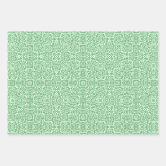 Preppy Roze en Groen Verpakkingsdocument (Reeks va Inpakpapier Vel (Voorkant)