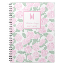 Preppy Roze en Groene Hortensia Monogram
