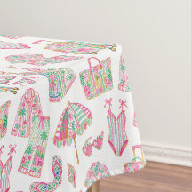 Preppy Roze en Groene Palm Beach Chic Stijl