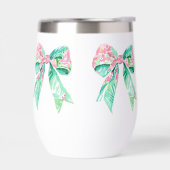 Preppy Roze en Turquoise Bloemen Monogram (Links)