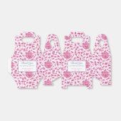 Preppy Roze en Witte Chinoiserie Baby Meisje Douch Bedankdoosjes (Uitgevouwen)