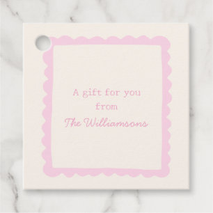 Preppy Roze Fantasie Rand Aangepast Geschenk Van Bedankjes Labels