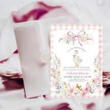 Preppy Roze Geruite Dwaas Kippenjongens Baby Showe