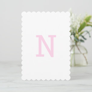 Preppy Roze Ginger Jar Monogram Eerste Banner Kaart