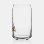 Preppy roze golfkar Monogram Blikvorm Glas (Links)
