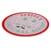 Preppy Roze Kerst Custom Kitchen Snijplank (Hoek)