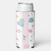 Preppy Roze Monogram Pickleball Cadeau voor Haar (Seltzer Achterkant)