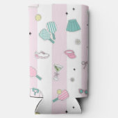 Preppy Roze Monogram Pickleball Cadeau voor Haar (Achterkant)