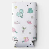 Preppy Roze Monogram Pickleball Cadeau voor Haar (Achterkant)