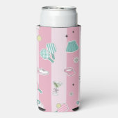 Preppy Roze Monogram Pickleball Cadeau voor Haar (Seltzer Achterkant)