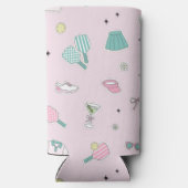 Preppy Roze Monogram Pickleball Gift voor haar (Achterkant)