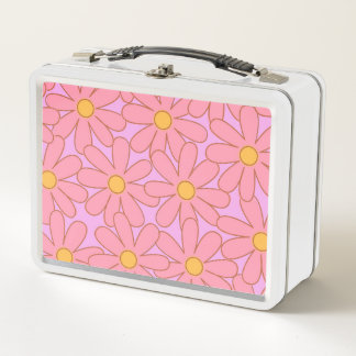 Preppy Roze Paarse bloemeneenvoudige bloemenpatroo