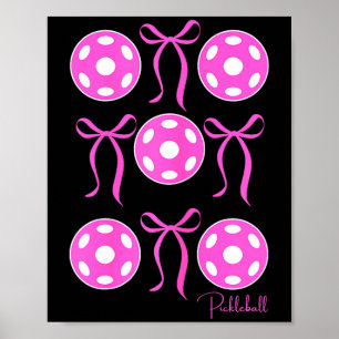 Preppy roze pickleball shirt waar meisjes graag me poster