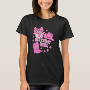 Preppy Roze Westerse Disco 7e Verjaardag Meisje 7 T-shirt