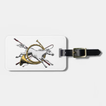 Preppy Ruiter Paard Springen Door Hoorn Kleur