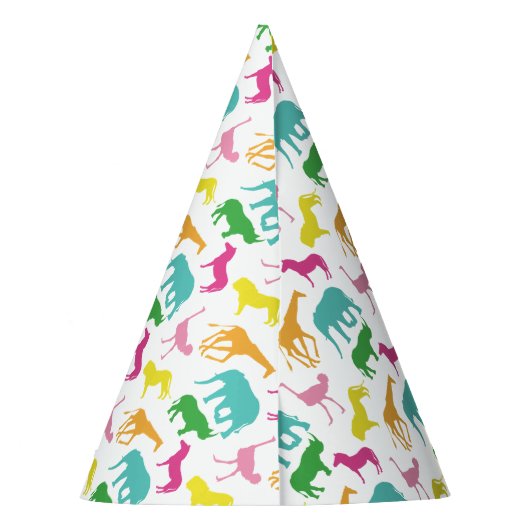 Preppy Safari Animal Girl Birthday Party Petten Feesthoedjes (Achterkant)