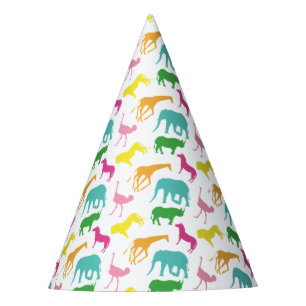 Preppy Safari Animal Girl Birthday Party Petten Feesthoedjes