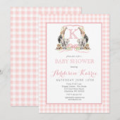 Preppy Safari Baby shower Invitation Oerwoud Kaart (Voorkant / Achterkant)