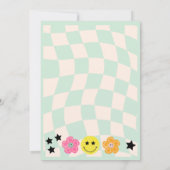 Preppy Sage Green Happy Face Party Verjaardag Kaart (Achterkant)