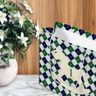 Preppy Schommelpaard Argyle 1e Verjaardag Groot Cadeauzakje
