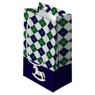 Preppy Schommelpaard Argyle 1e Verjaardag Klein Cadeauzakje
