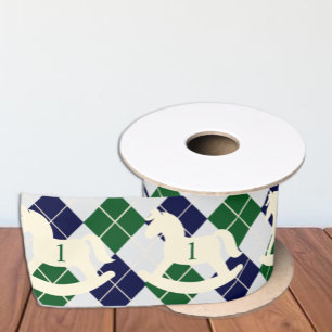 Preppy Schommelpaard Argyle 1e Verjaardag Lint