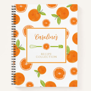 Preppy Sinaasappels & Plakjes Waterverf Receptenbo Notitieboek