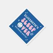 Preppy Slaap Over Tween Verjaardagsfeestje Servet (Hoek)