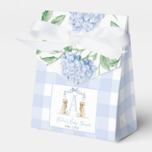 Preppy Southern Blue Boy Dog Baby shower Bedankdoosjes