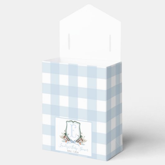 Preppy Southern Blue Boy Duck Baby shower Bedankdoosjes (Geopend)