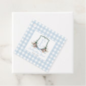 Preppy Southern Blue Boy Duck Baby shower Bedankjes Labels (In situ)