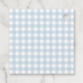 Preppy Southern Blue Boy Duck Baby shower Bedankjes Labels (Achterkant)