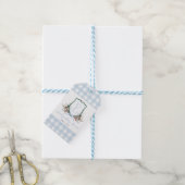 Preppy Southern Blue Boy Duck Baby shower Cadeaulabel (Met Touw)